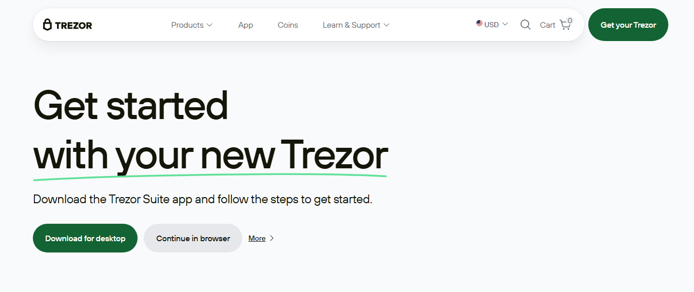 Trezor banner